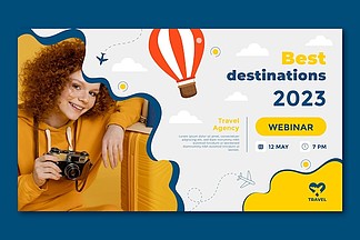 旅行社網絡研討會模板 利用平面設計提升品牌影響力與獲客轉化